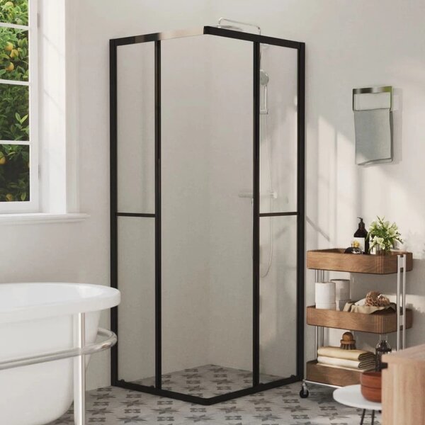 Sprchová zástěna BestBerg 150773 / 80 × 70 × 180 cm / černá/transparentní