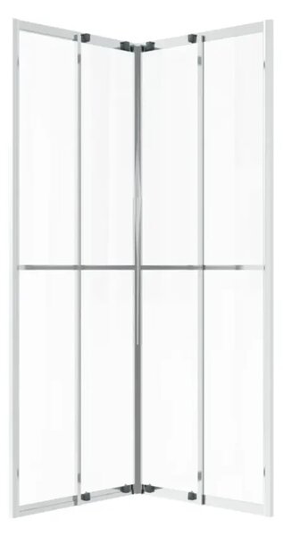 Sprchová zástěna BestBerg 150757 / 80 × 70 × 180 cm / stříbrná/transparentní