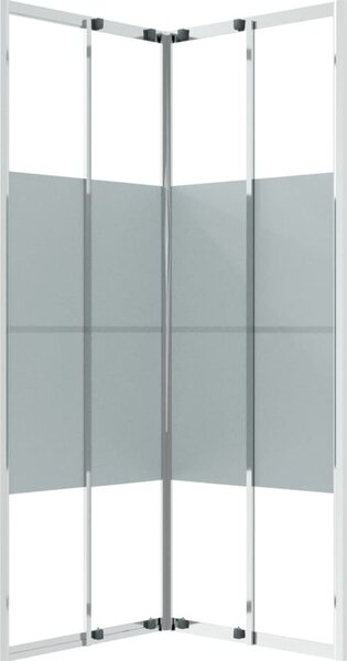 Sprchová zástěna BestBerg 150764 / 70 × 70 × 180 cm / stříbrná/transparentní
