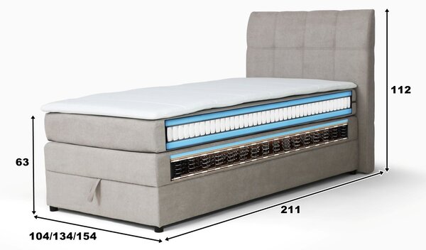 Postel boxspring s úložným prostorem HOTSPOT plocha spaní 140x200