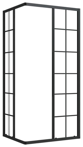 Sprchová zástěna BestBerg 150771 / 90 × 70 × 180 cm / černá/transparentní