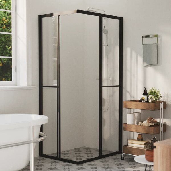 Sprchová zástěna BestBerg 150775 / 90 × 70 × 180 cm / černá/transparentní