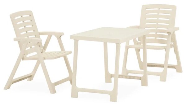 3dílný zahradní set BestBerg 315833 / plast / bílá