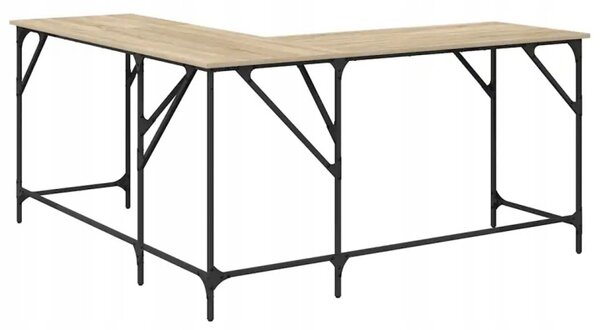 Rohový psací stůl BestBerg 837583 / 149 x 149 x 75 cm / dub sonoma