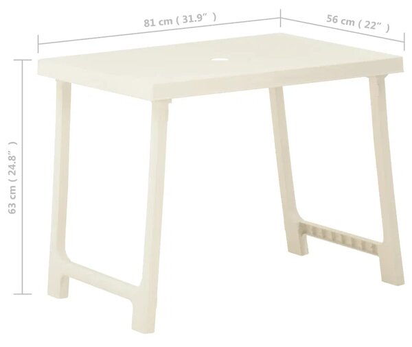 3dílný zahradní set BestBerg 315833 / plast / bílá
