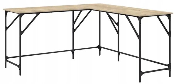 Rohový psací stůl BestBerg 837583 / 149 x 149 x 75 cm / dub sonoma