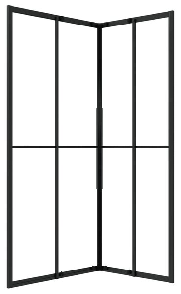 Sprchová zástěna BestBerg 150775 / 90 × 70 × 180 cm / černá/transparentní