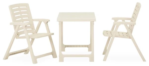 3dílný zahradní set BestBerg 315833 / plast / bílá