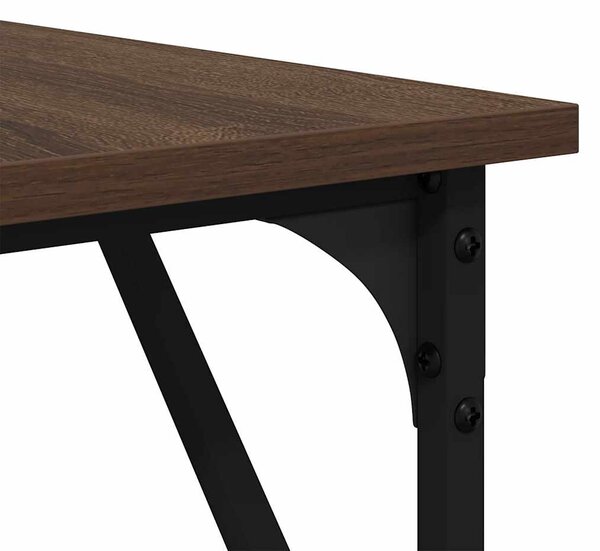 Rohový psací stůl BestBerg 837586 / 149 x 149 x 75 cm / hnědý dub