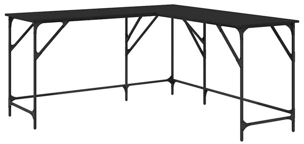 Rohový psací stůl BestBerg 837582 / 149 x 149 x 75 cm / černá