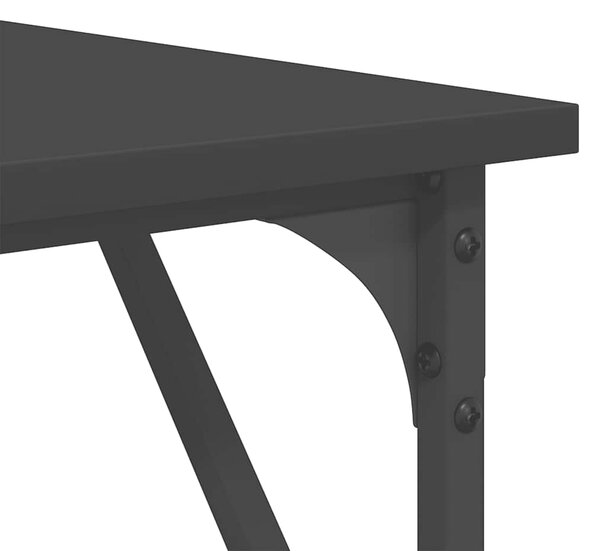 Rohový psací stůl BestBerg 837582 / 149 x 149 x 75 cm / černá