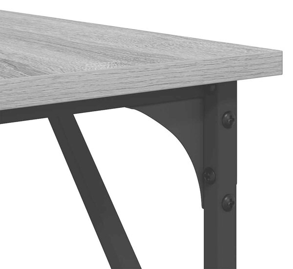 Rohový psací stůl BestBerg 837585 / 149 x 149 x 75 cm / šedý dub sonoma