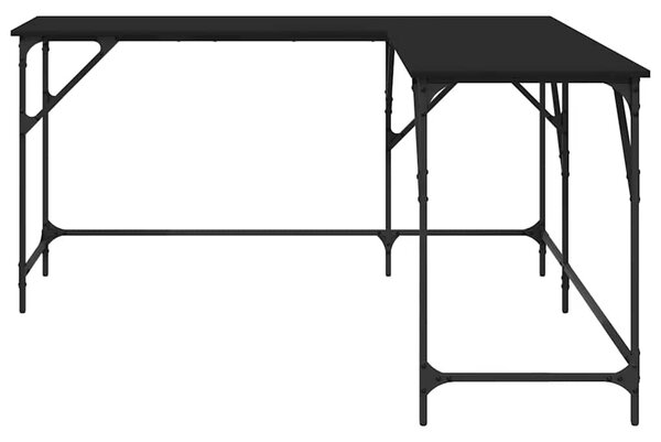 Rohový psací stůl BestBerg 837582 / 149 x 149 x 75 cm / černá