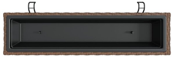 Závěsný květináč BestBerg 366405 / 84 x 22 x 18 cm / 2 ks / hnědá