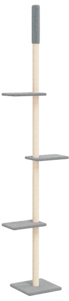 Škrabadlo pro kočky BestBerg 171706 / 48 × 35 × 267,5–297,5 cm / šedá