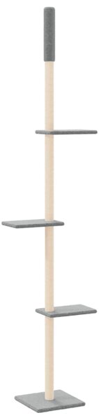 Škrabadlo pro kočky BestBerg 171706 / 48 × 35 × 267,5–297,5 cm / šedá
