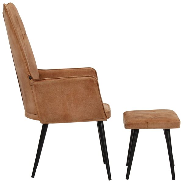 Křeslo s taburetem BestBerg 339668 / hnědá