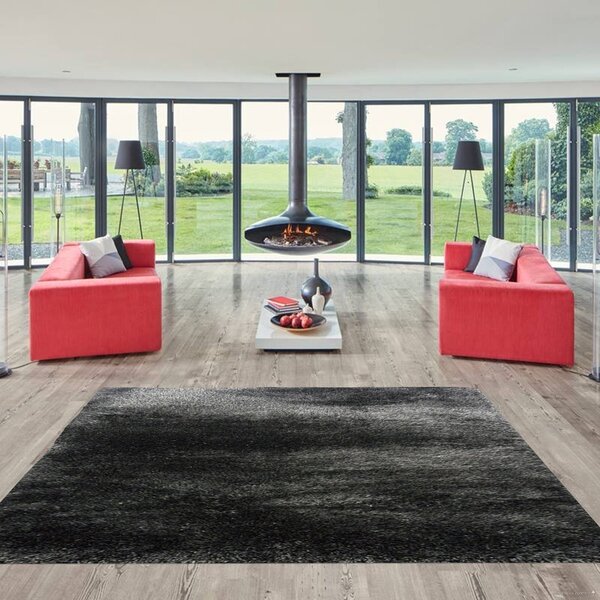 Berfin Dywany, Kusový koberec Seven Soft 7901 Black Grey, 200x290, šedá, ložnice