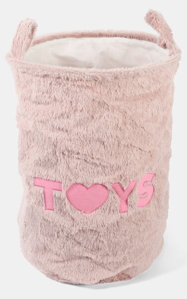 Sinsay - Úložný koš s nápisem TOYS - pastelová růžová