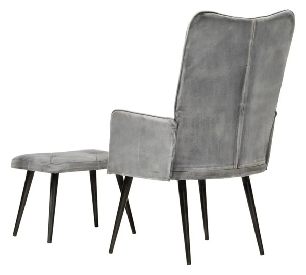 Křeslo s taburetem BestBerg 339669 / šedá