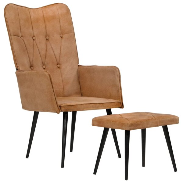 Křeslo s taburetem BestBerg 339668 / hnědá