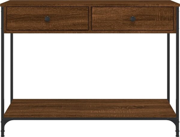 Konzolový stolek BestBerg 834174 / 100 x 34,5 x 75 cm / hnědý dub