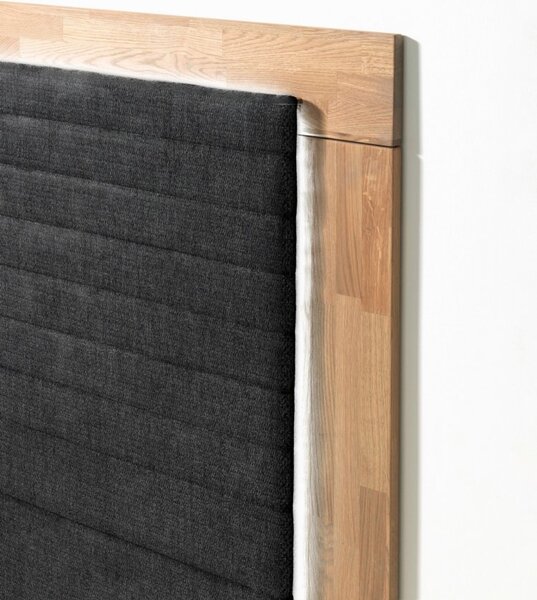 Postel boxspring včetně LED osvětlení MARCEL 2 dub masiv plocha spaní 180x200