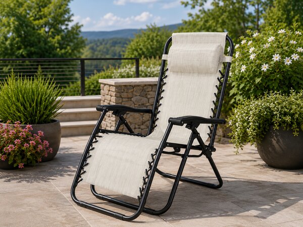 Skládací křeslo BestBerg BBGF-CH8B / 2 ks / 108 x 64,5 x 93 cm / béžová