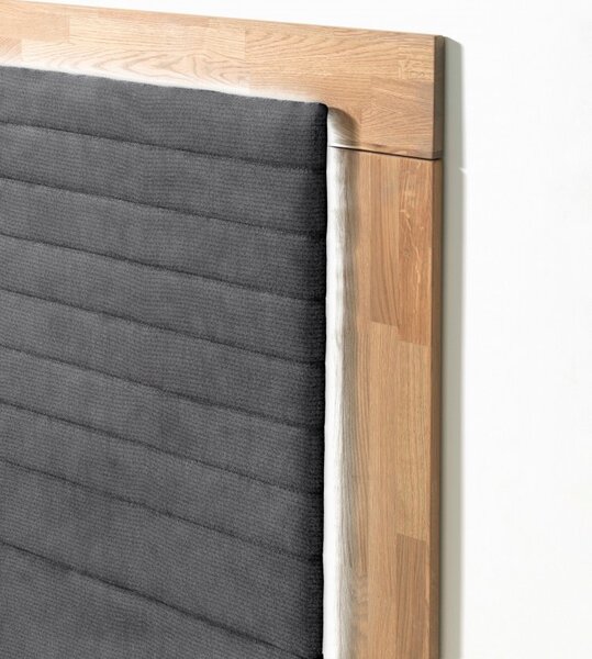 Postel boxspring včetně LED osvětlení MARCEL 2 dub masiv plocha spaní 180x200
