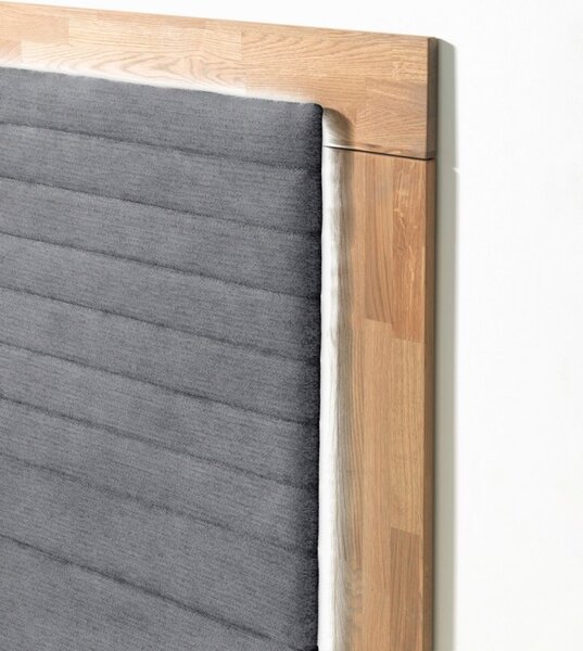Postel boxspring včetně LED osvětlení MARCEL 2 dub masiv plocha spaní 180x200