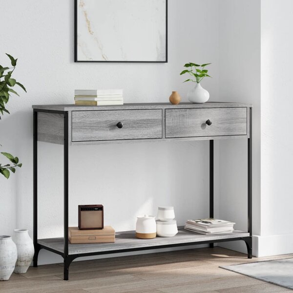 Konzolový stolek BestBerg 834173 / 100 x 34,5 x 75 cm / šedý dub sonoma