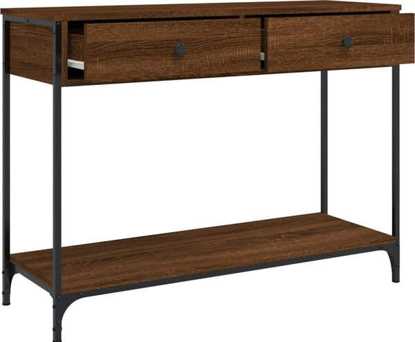 Konzolový stolek BestBerg 834174 / 100 x 34,5 x 75 cm / hnědý dub