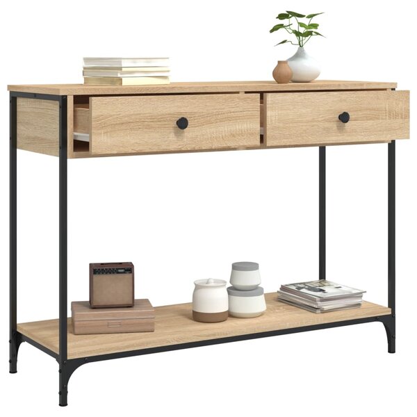 Konzolový stolek BestBerg 834171 / 100 x 34,5 x 75 cm / dub sonoma