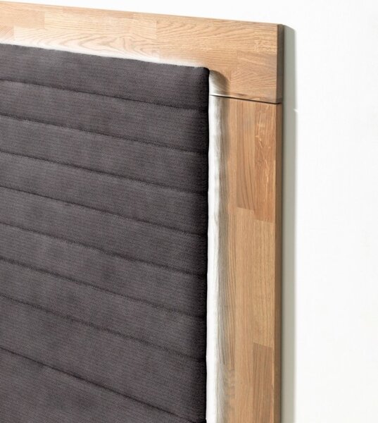 Postel boxspring včetně LED osvětlení MARCEL 2 dub masiv plocha spaní 180x200