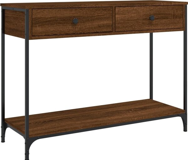 Konzolový stolek BestBerg 834174 / 100 x 34,5 x 75 cm / hnědý dub