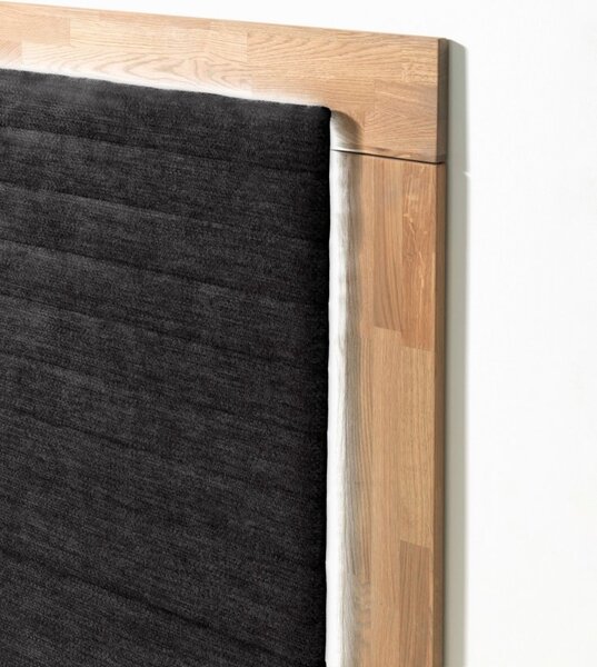 Postel boxspring včetně LED osvětlení MARCEL 2 dub masiv plocha spaní 180x200
