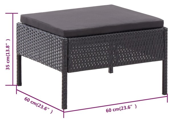 3dílná zahradní sedací souprava BestBerg 48957 / černá