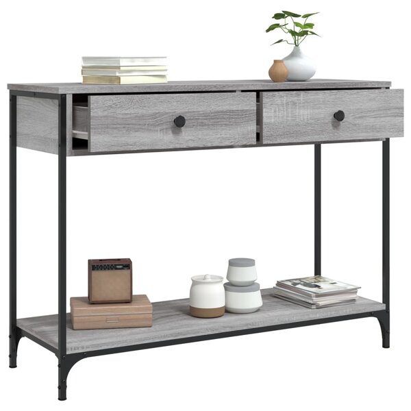 Konzolový stolek BestBerg 834173 / 100 x 34,5 x 75 cm / šedý dub sonoma