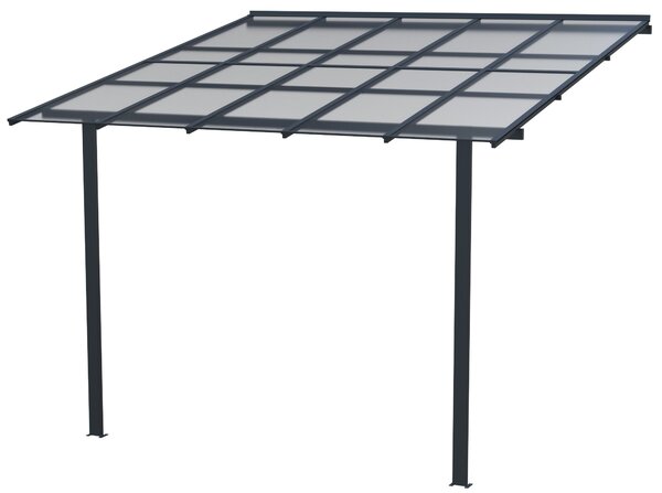 Luxusní zahradní pergola BestBerg PZ-KM1010 / 305 x 313 x 253 cm / antracit/šedá