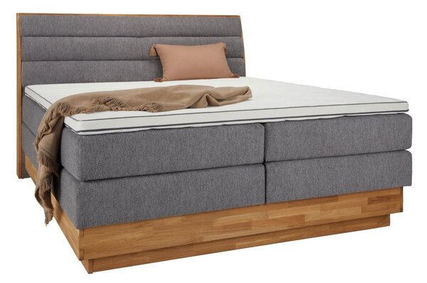 Postel boxspring s úložným prostorem KARISSA 2 dub masiv plocha spaní 180x200