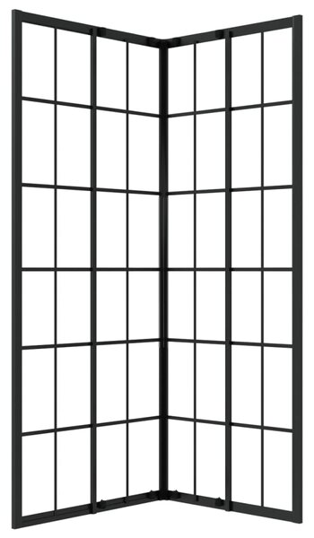 Sprchová zástěna BestBerg 150769 / 80 × 70 × 180 cm / černá/transparentní