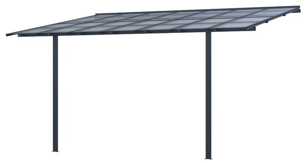 Luxusní zahradní pergola BestBerg PZ-KM1410 / 427 x 313 x 253 cm / antracit/šedá