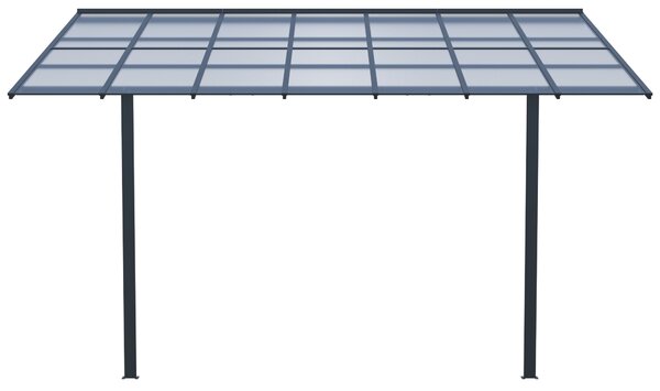 Luxusní zahradní pergola BestBerg PZ-KM1410 / 427 x 313 x 253 cm / antracit/šedá