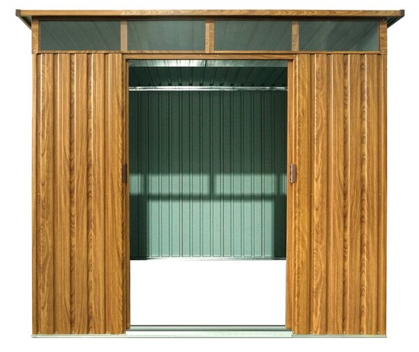 Zahradní domek BestBerg ZDSL-4D / 4,6 m² / 238 x 194 x 202 cm / dekor dřevo/hnědá