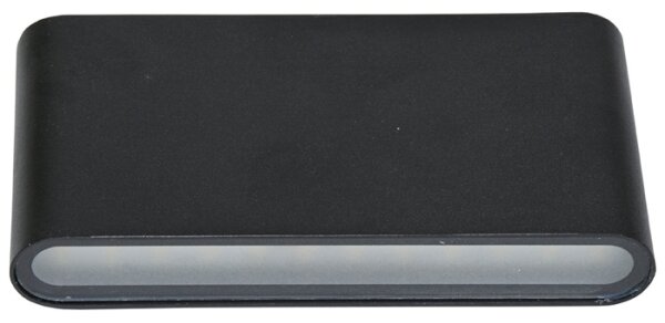 Ecolite ZFP12-CR - LED Venkovní nástěnné svítidlo BRICK 2xLED/6W/230V IP65 černá