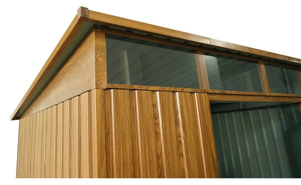 Zahradní domek BestBerg ZDSL-4D / 4,6 m² / 238 x 194 x 202 cm / dekor dřevo/hnědá