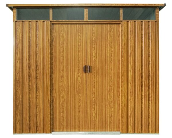Zahradní domek BestBerg ZDSL-4D / 4,6 m² / 238 x 194 x 202 cm / dekor dřevo/hnědá
