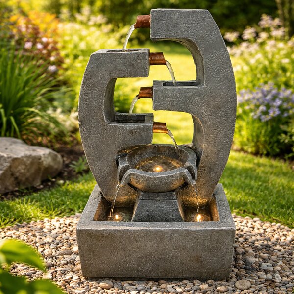 Zahradní solární fontána BestBerg SF-06 / polyresin / 27,5 x 18 x 47,5 cm