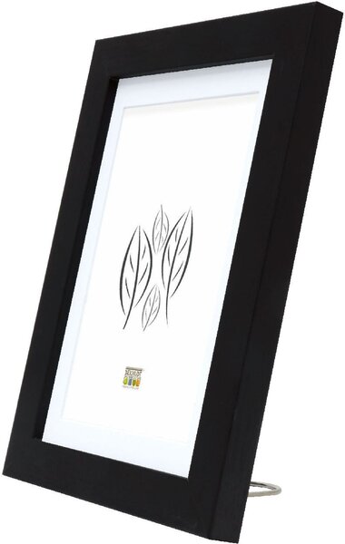 Deknudt S66KF2 obrazový rám černý s bílým paspartováním 29,7x42 cm