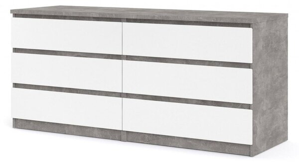 Tvilum Komoda Simplicitous I beton/bílá lesk